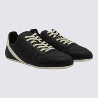 Rick Owens Black Leather Minimal Sneakers
