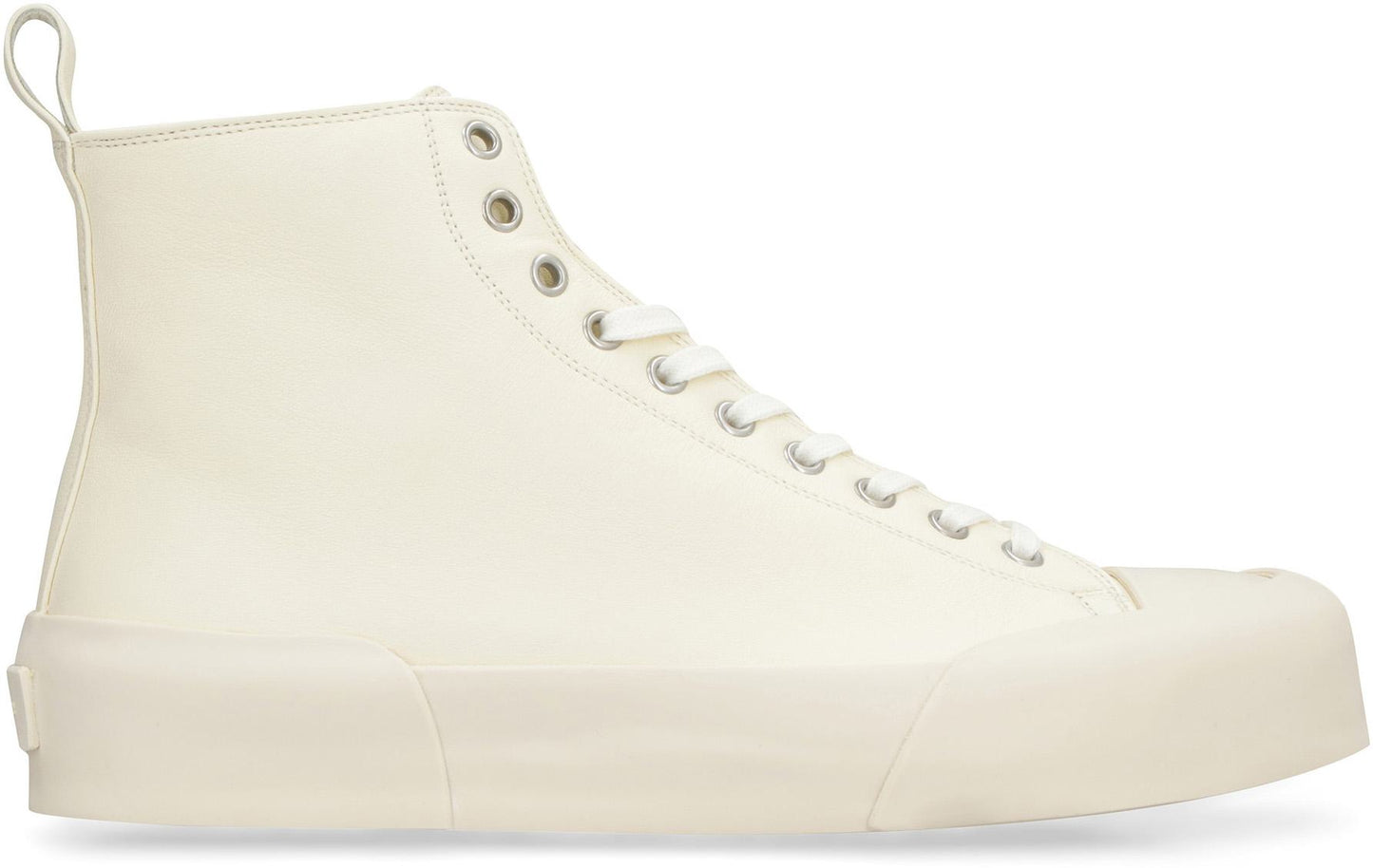 Jil Sander Leather High-Top Sneakers