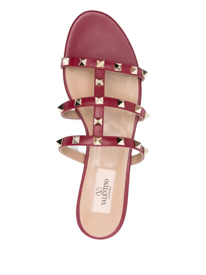 Valentino Garavani Rockstud Leather Flat Sandals