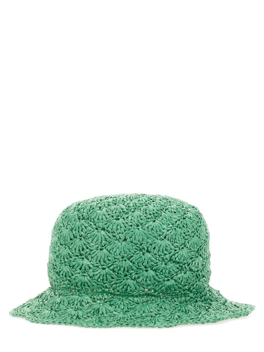 Red Valentino Raffia Bucket Hat