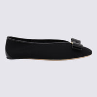 Salvatore Ferragamo Black Vanna Flats