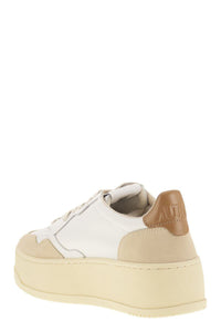 Autry Medalist Platform - Leather And Suede Trainers