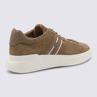 Hogan Brown Leather Sneakers
