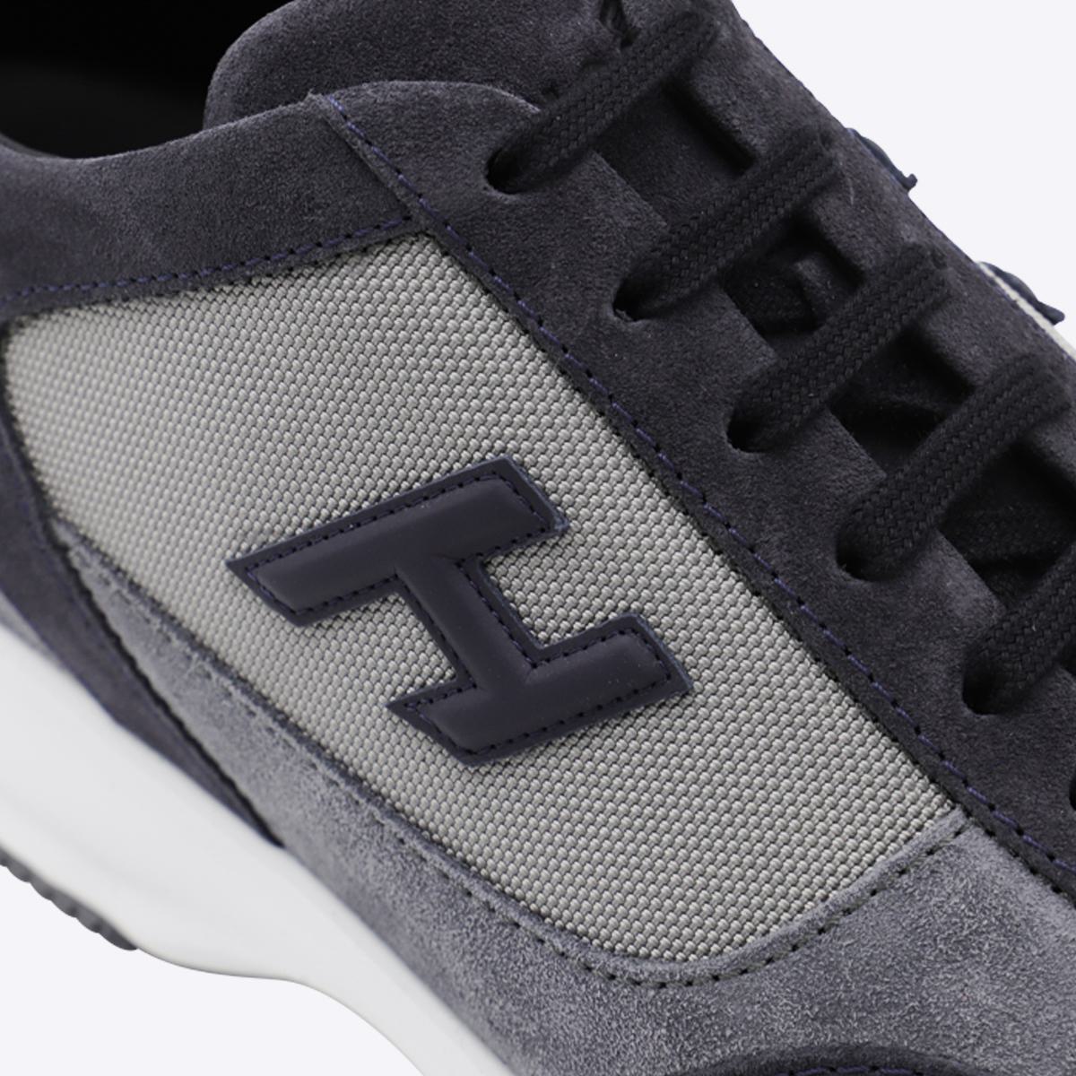 Hogan Black And Dark Blue Sneakers