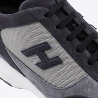 Hogan Black And Dark Blue Sneakers