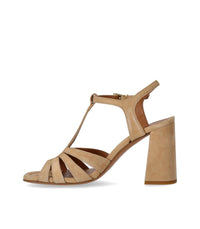 Guglielmo Rotta Jersey Beige Heeled Sandal