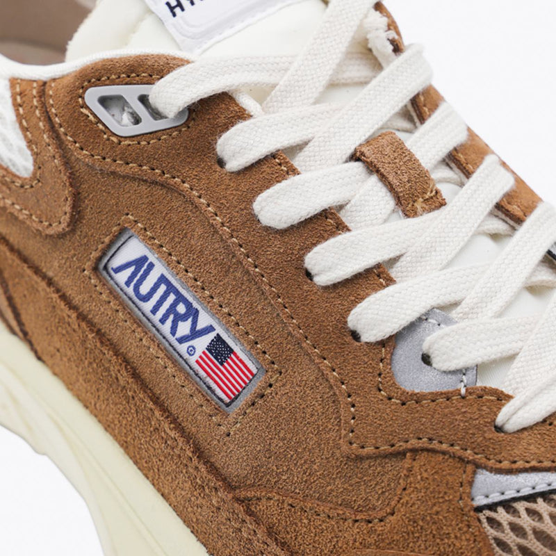 Autry Brown Leather Hyperway Sneakers