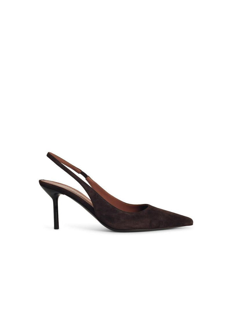 Paris Texas 'Lidia' Brown Suede Slingbacks