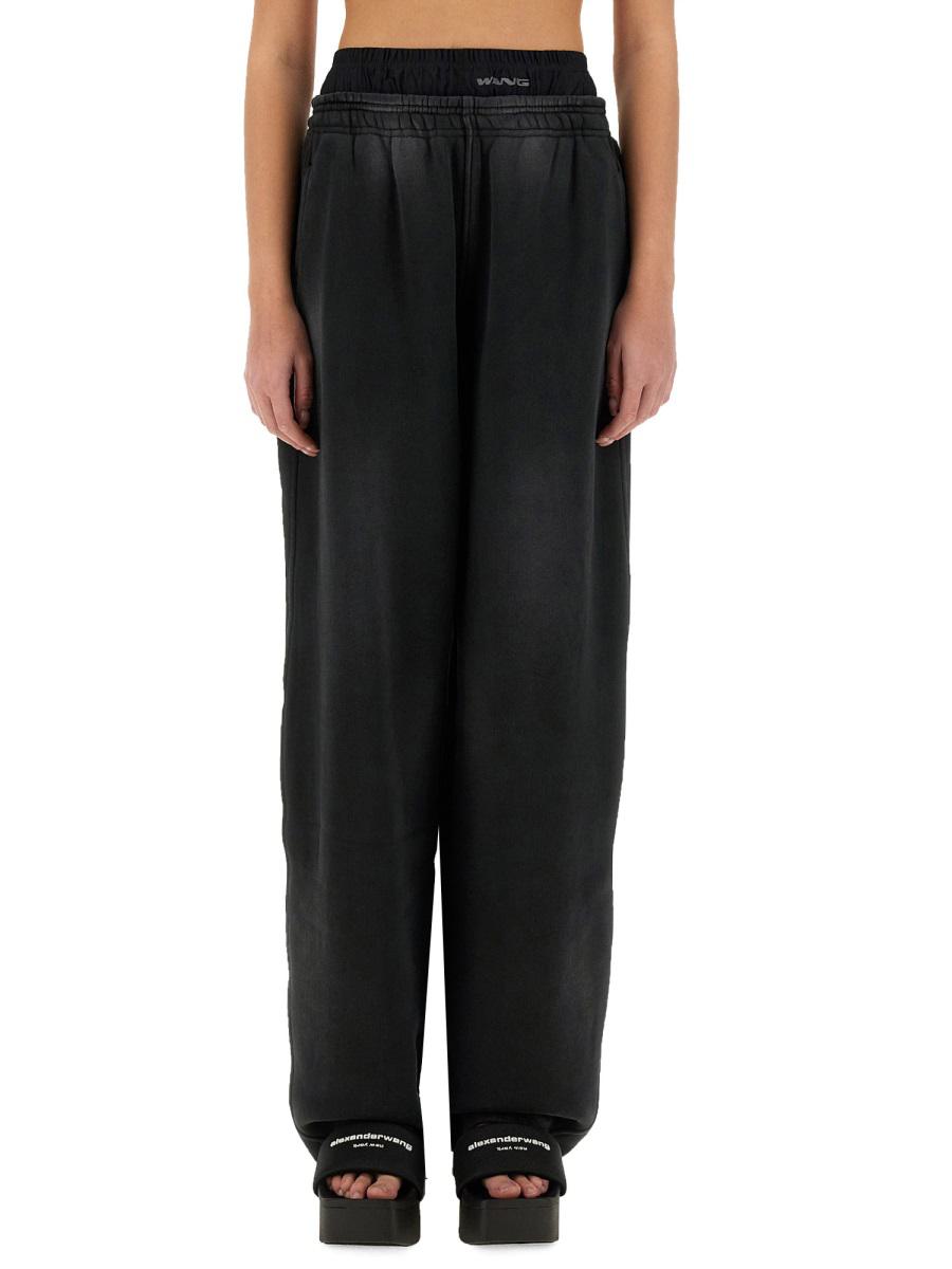T By Alexander Wang Pants With Logo