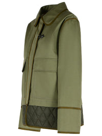 Fay Green Cotton Blend Jacket