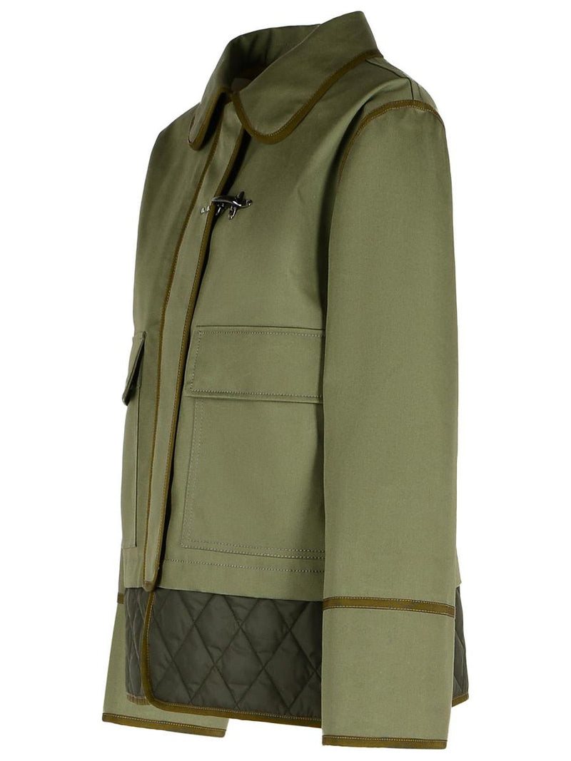 Fay Green Cotton Blend Jacket