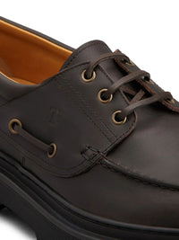 Tod'S Lug Sole Leather Boat Shoes