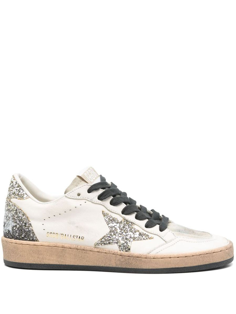 Golden Goose Sneakers 'Ball Star' In White And Silver