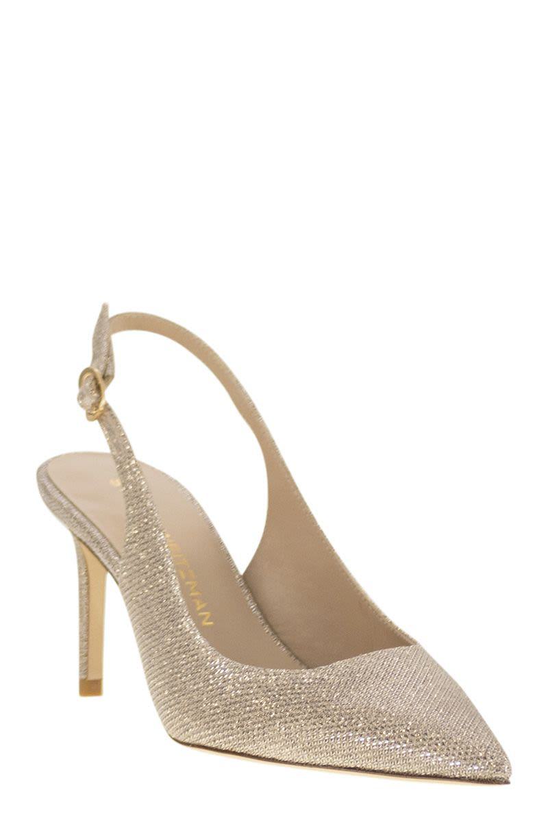 Stuart Weitzman Stuart Power - Metallised Fabric Slingback