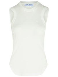The Attico White Cotton Tank Top