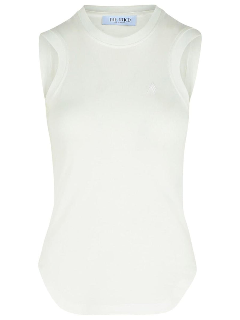 The Attico White Cotton Tank Top