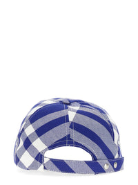 Burberry Baseball Cap With Tartan Pattern Unisex