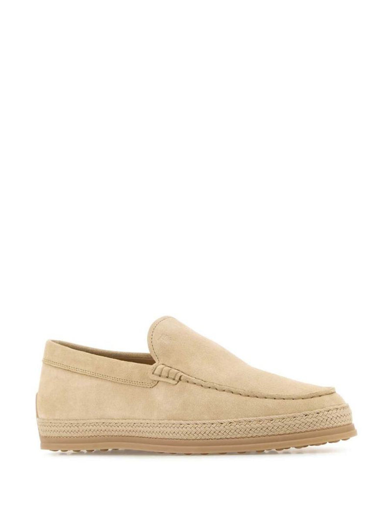 Tod'S Cord Weaving Slip-On Suede Loafers Shoes