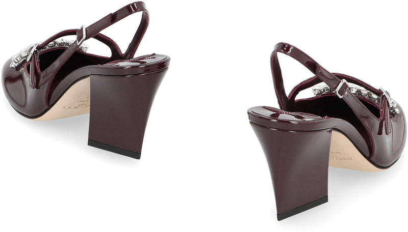 Jimmy Choo Belinda Patent Leather Slingback Pumps