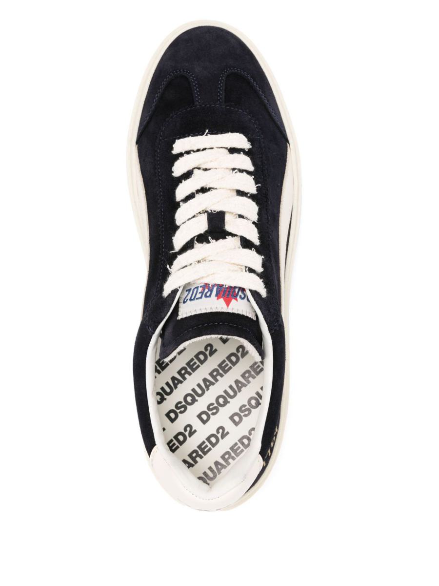 DSQUARED2 Black And White Calfskin Sneakers