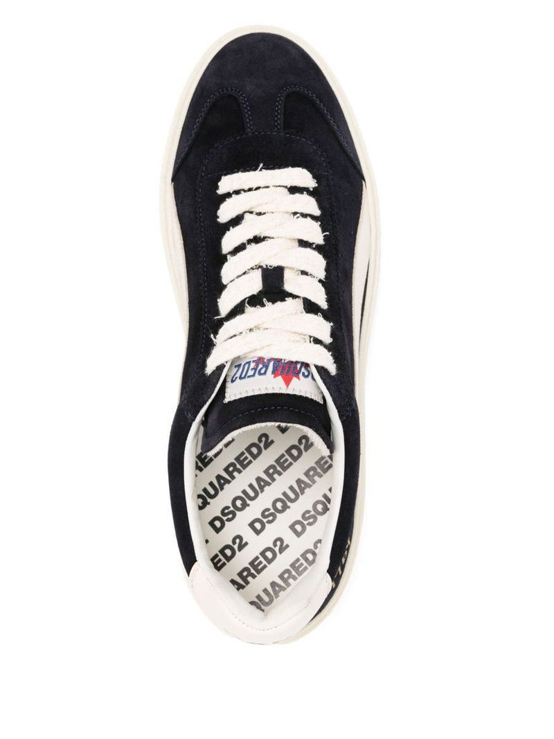 DSQUARED2 Black And White Calfskin Sneakers