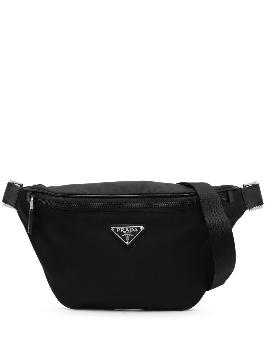 Prada Re-Nylon Enamel-Logo Belt Bag