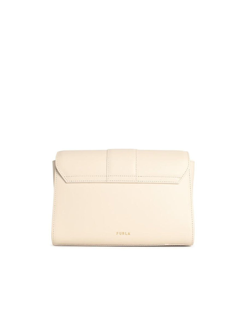 Furla 'Urban S' Cream Leather Crossbody Bag