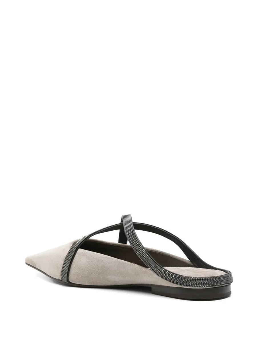 Brunello Cucinelli Flat Square Pointed Ballet Shoes