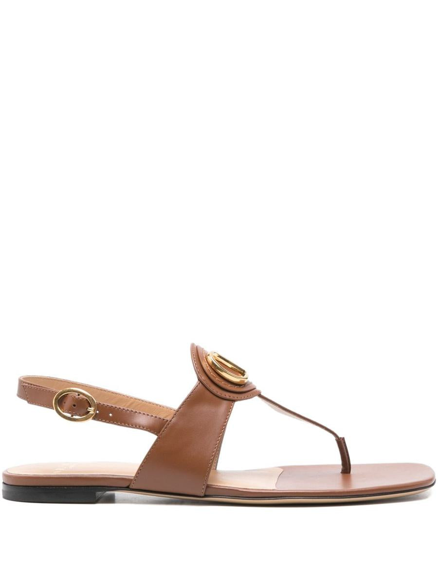 Valentino Garavani Vlogo Signature Leather Thong Sandals