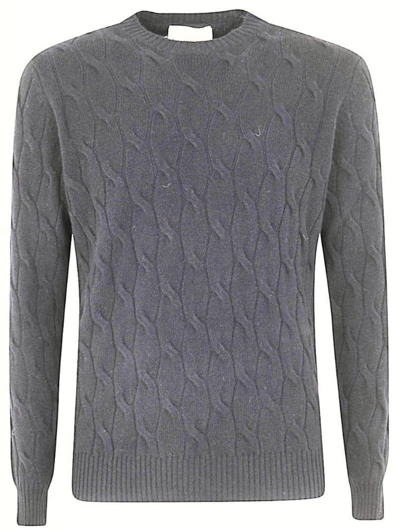 Filippo De Laurentiis Wool Cashmere Long Sleeves Crew Neck Sweater With Braid Clothing