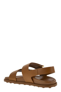 Tod'S Sandal With Two Leather Straps