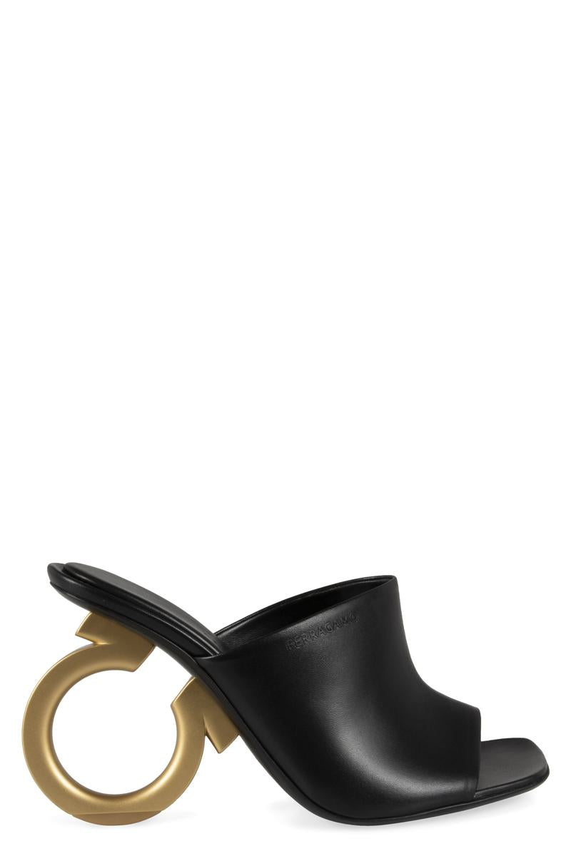 Salvatore Ferragamo Astro Leather Mules