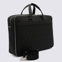 Salvatore Ferragamo Black Leather Business Gancini Top Handle Bag