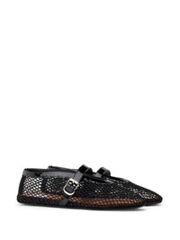 Alaïa Ballet Flats In Fishnet Shoes