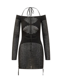 Andreādamo Mini Ribbed Dress