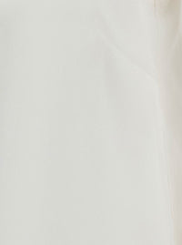 White Tank Top With Plunging U Neckline In Polyamide Woman