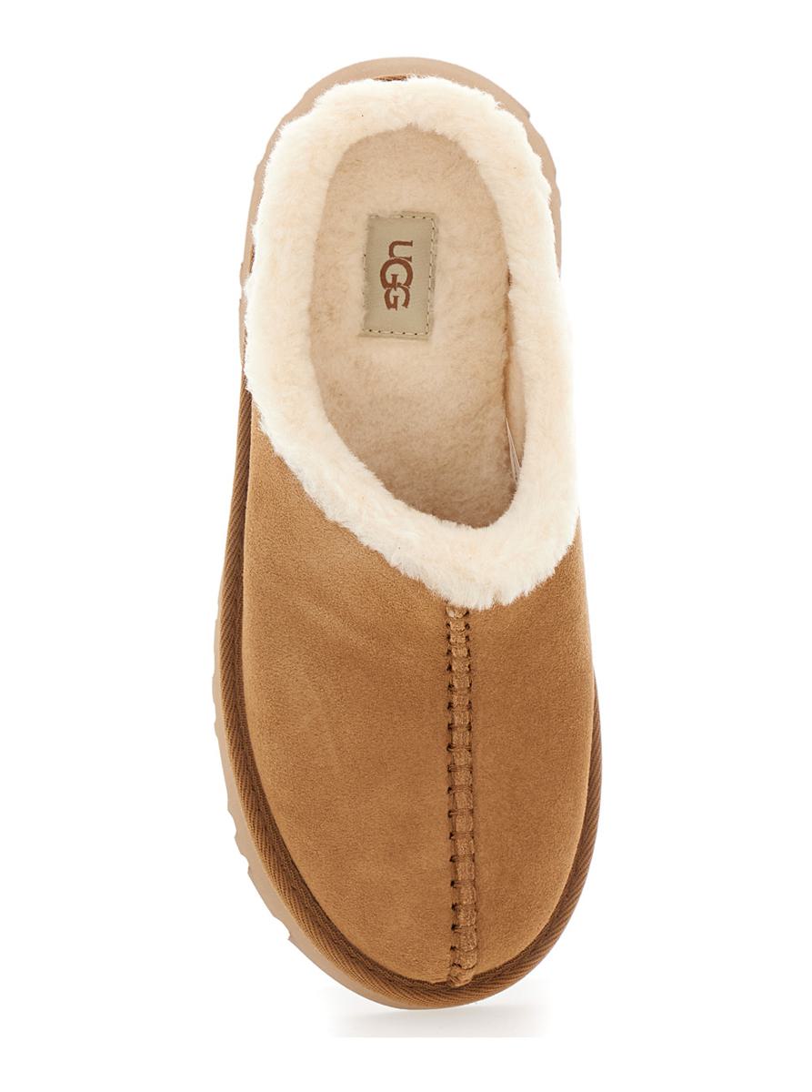 UGG ‘New Height' Mule With Brown Suede Women'S Embossed Stitching Detail