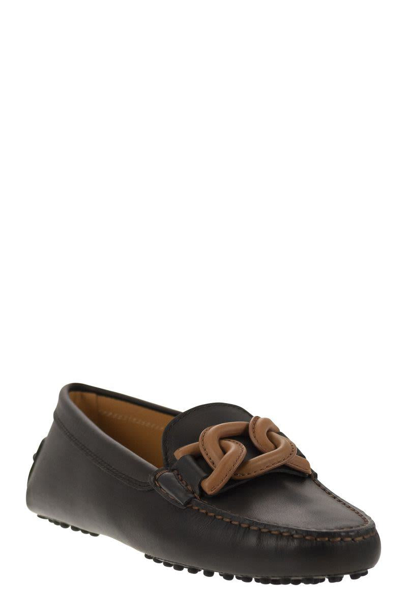 Tod'S Moccasin With Leather Chain