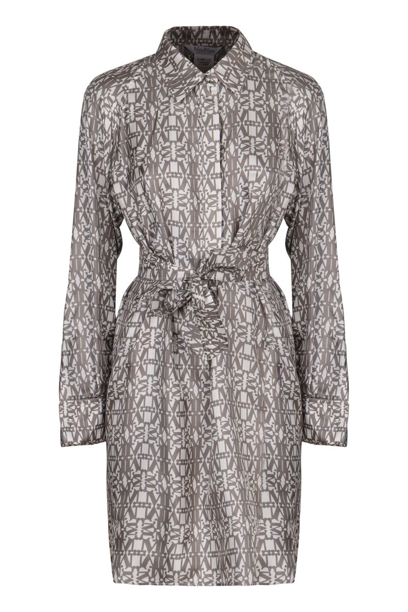 Max Mara Printed Silk Chemisier Dress