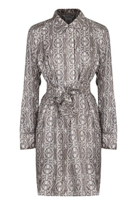 Max Mara Printed Silk Chemisier Dress