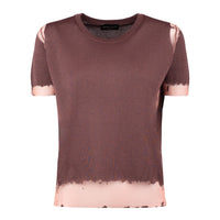 Roberto Collina Brown Cotton Blend Devoré Pullover