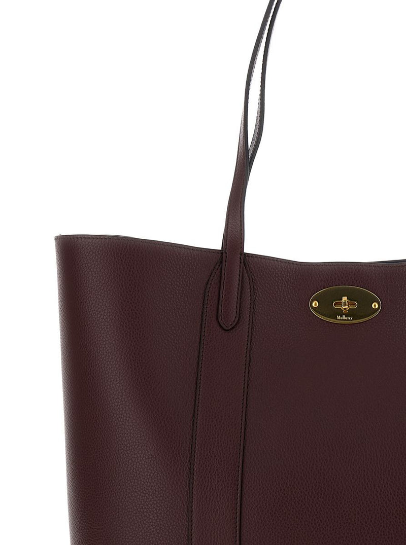 'Bayswater Small' Bordeaux Tote Bag With Postman'S Lock Closure In Leather Woman