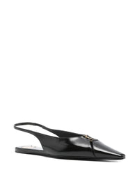 Saint Laurent Babylone Leather Slingback Ballets