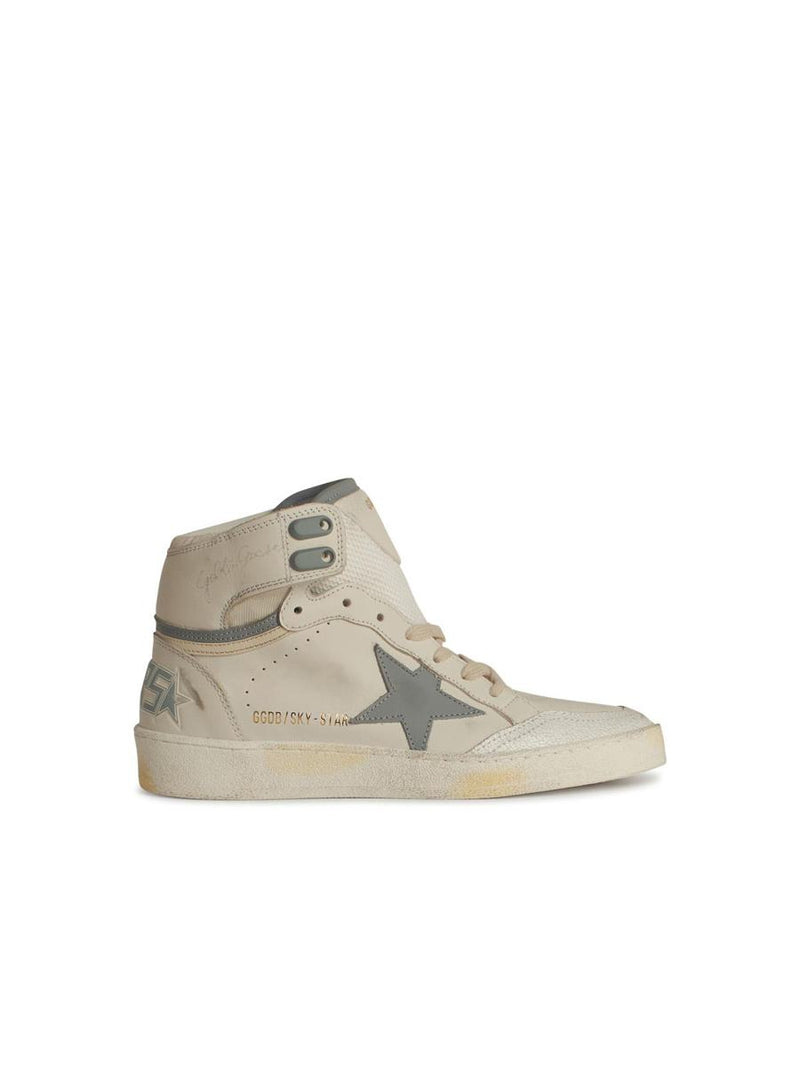 Golden Goose 'Sky Star' White Leather Sneakers