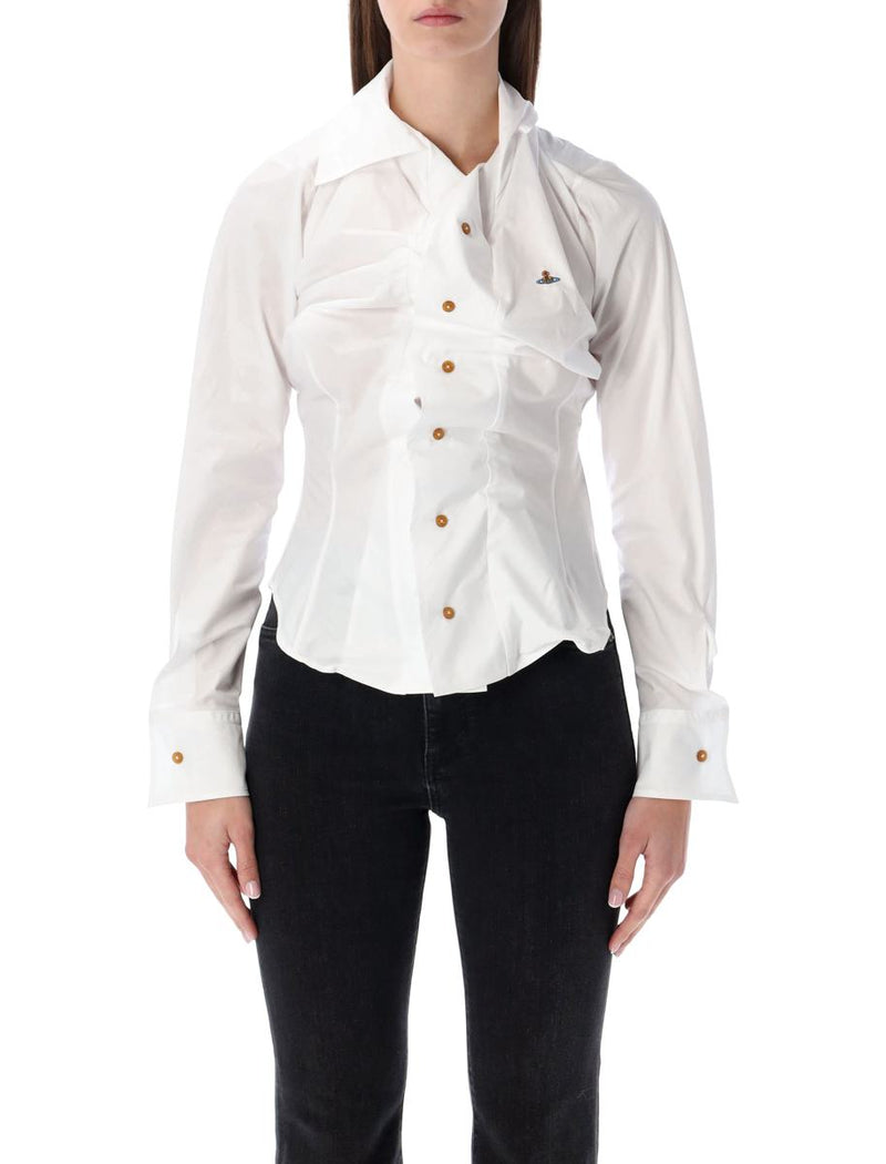Vivienne Westwood White Drunken Sculpted Shirt