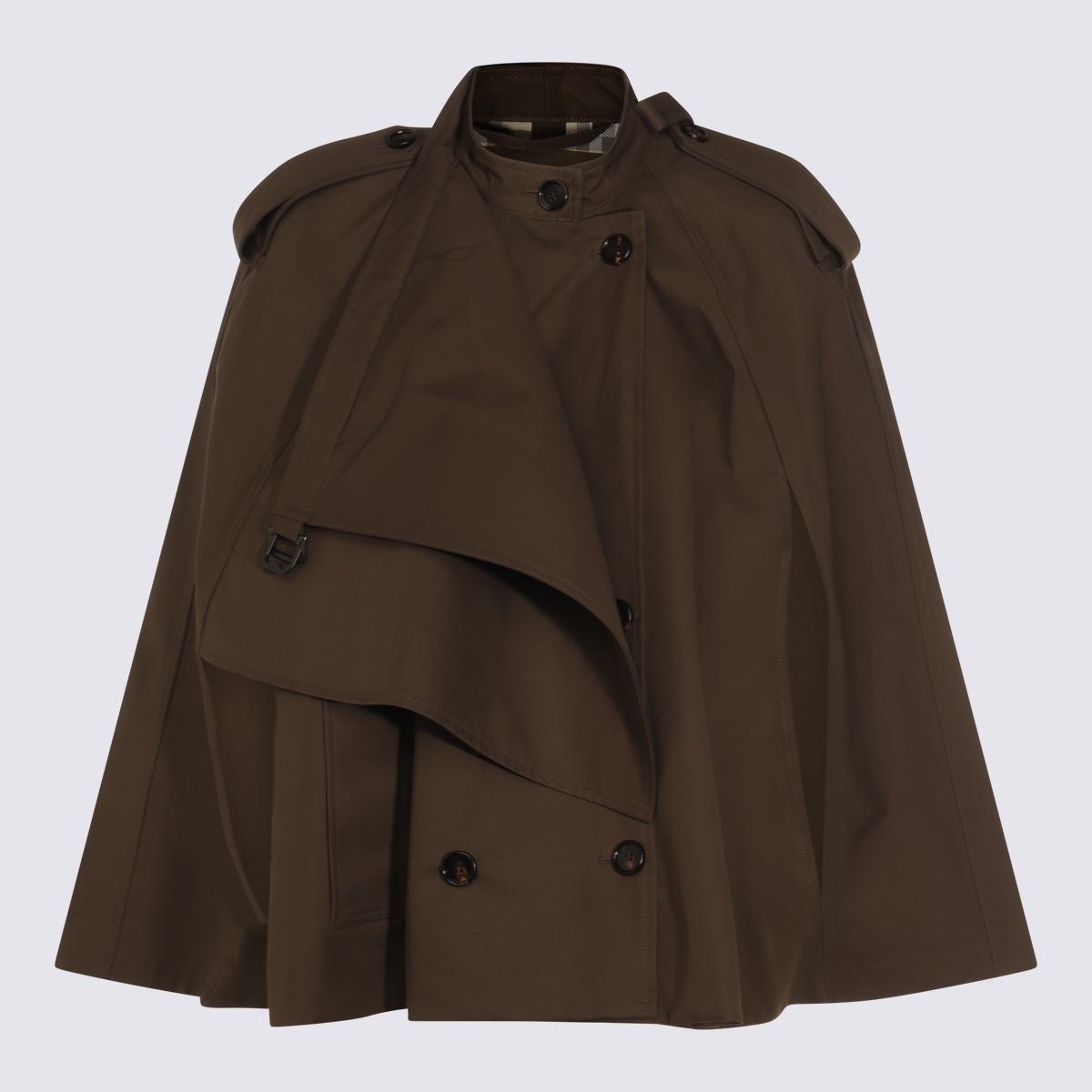 Burberry Brown Cotton Trench Coat