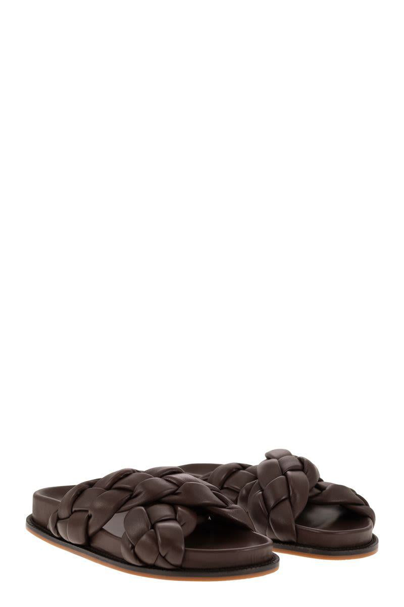 Fabiana Filippi Braided Leather Fussbett Sandal