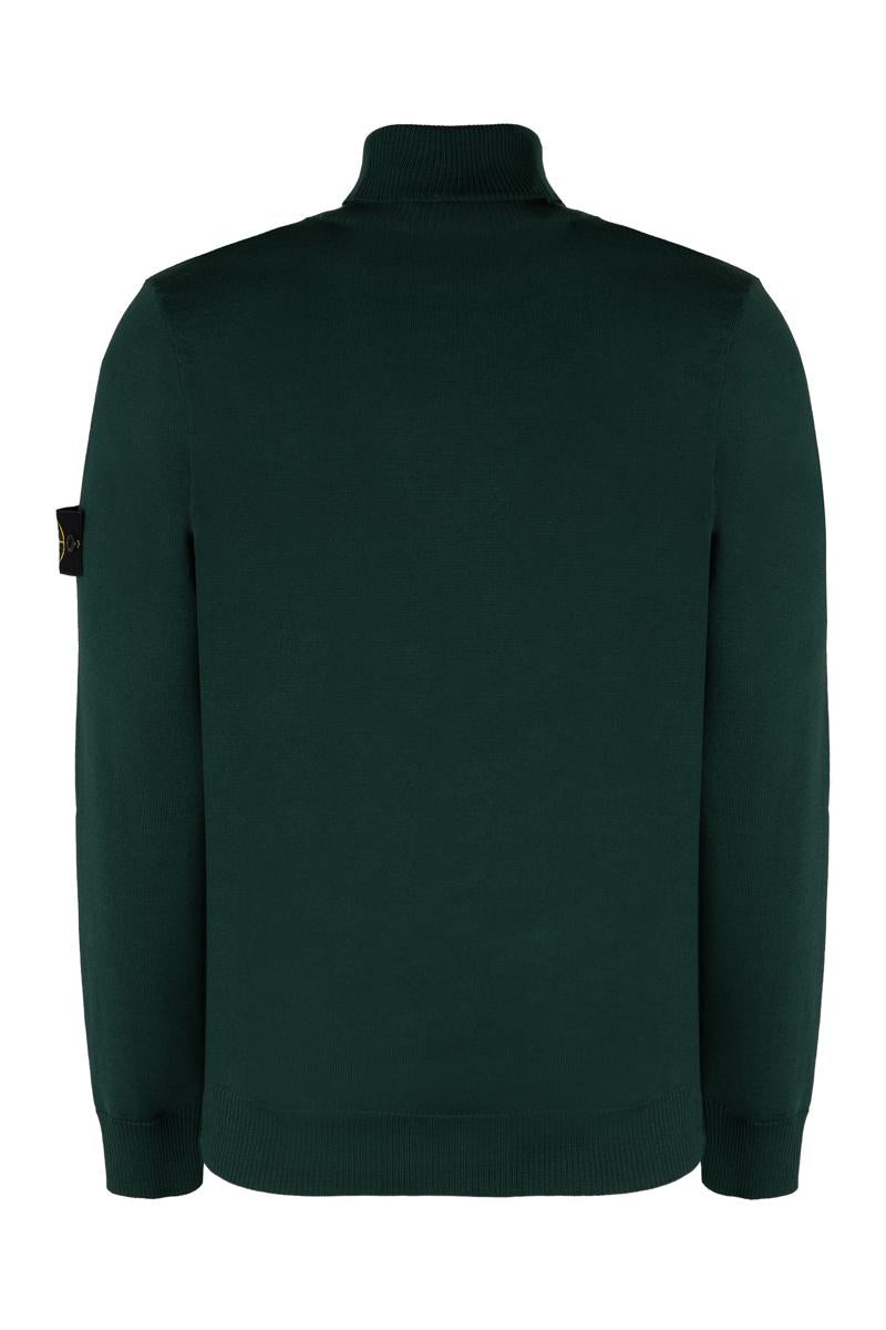 Stone Island Virgin Wool Turtleneck Sweater