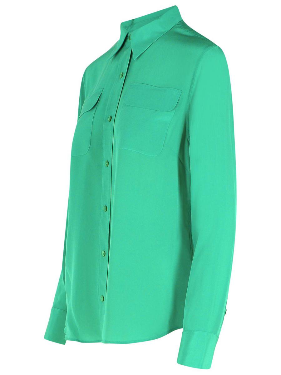 Equipment Green Silk Shirt