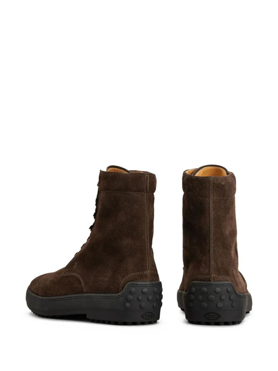 Tod'S Suede Gommino Combat Boots Shoes